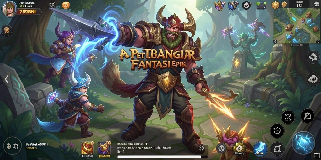 Tampilan menarik dari pertarungan dalam 789BNI ARPG.