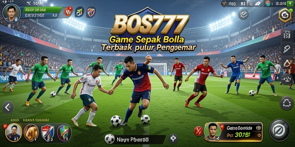 Tampilan gameplay menarik dalam pertandingan sepak bola.
