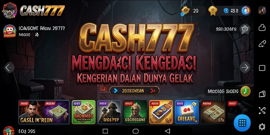 Tampilan gameplay menegangkan dari CASH777 yang penuh dengan kengerian.