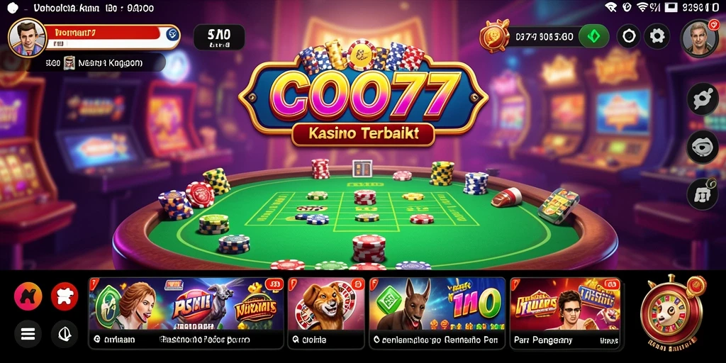 Screenshot utama COO77 yang menunjukkan gameplay Kasino yang mendebarkan.