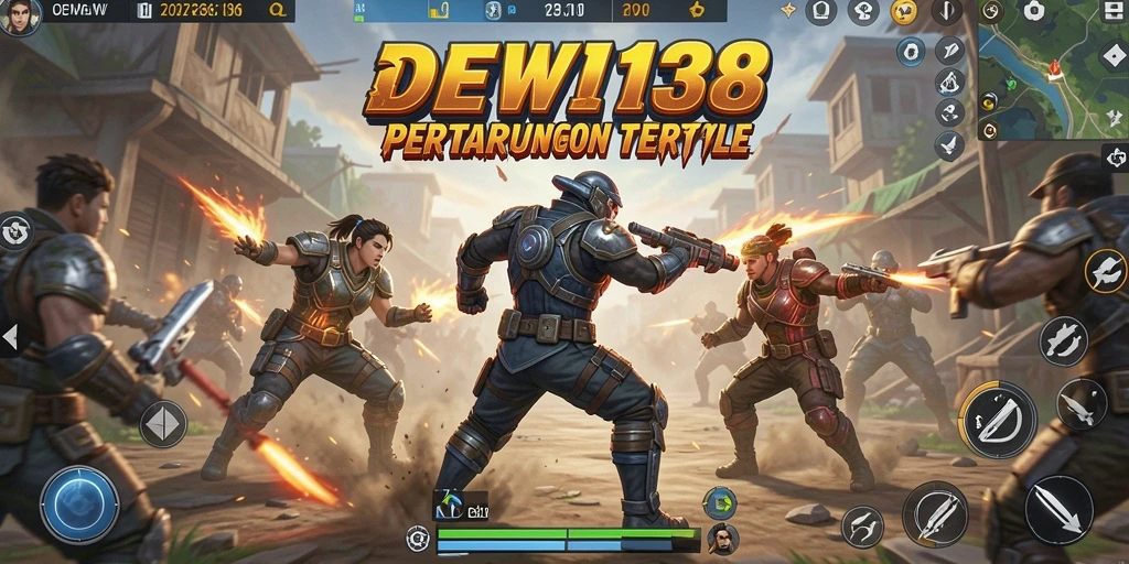 Tampilan gameplay DEWI138 dalam pertempuran Battle Royale yang seru.