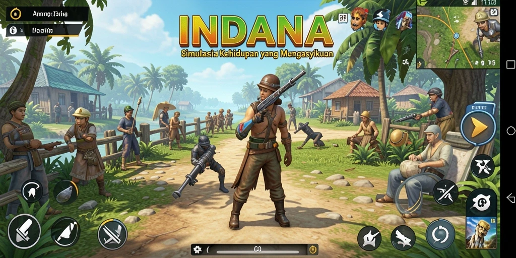 Tampilan gameplay INDAAA yang menarik dan imersif.