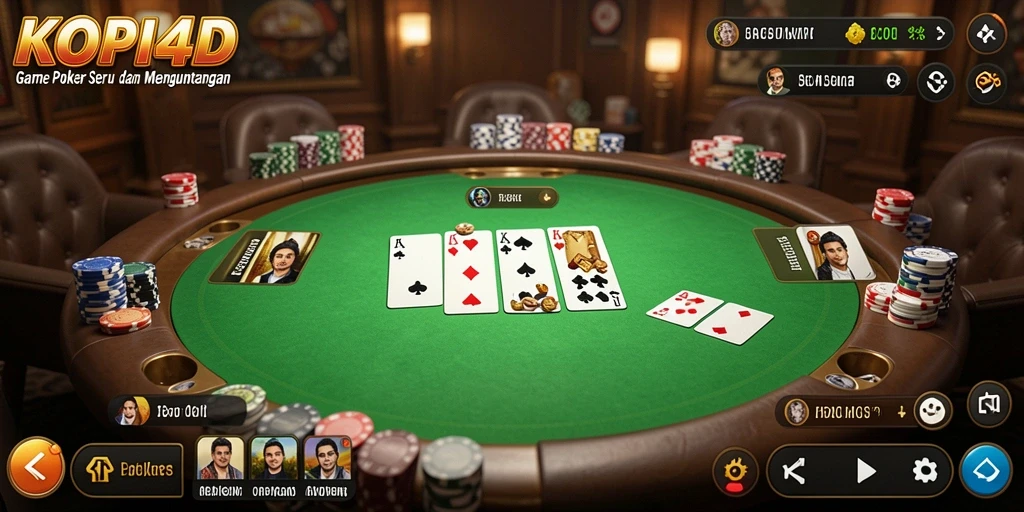 Tampilan seru gameplay Poker di KOPI4D.
