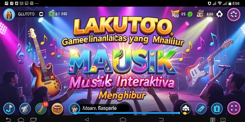 Tampilan gameplay LAKUTOTO yang menarik dengan musik interaktif.