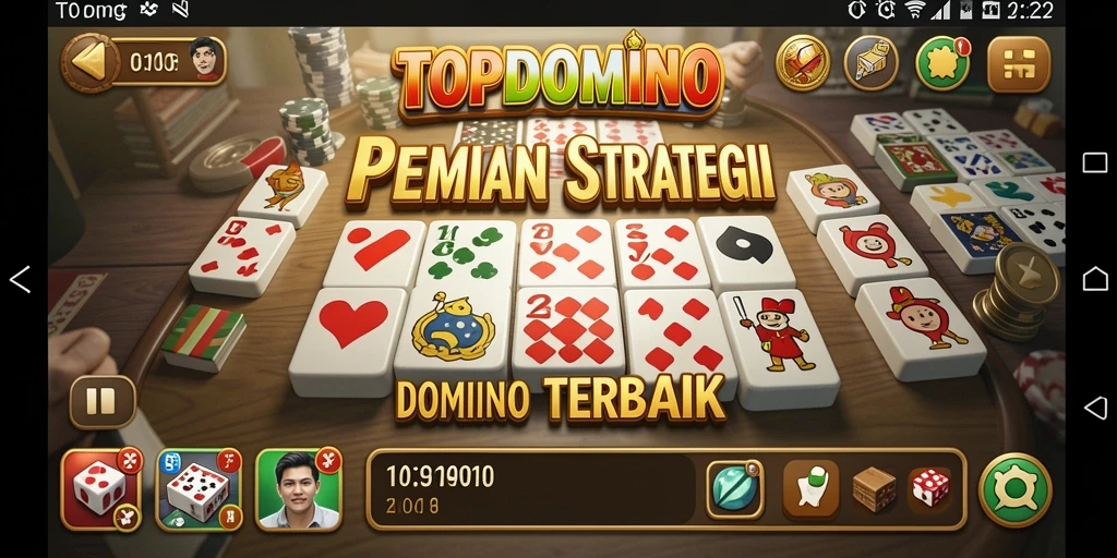 Gameplay menarik di TOPDOMINO dengan pemain yang bersaing.