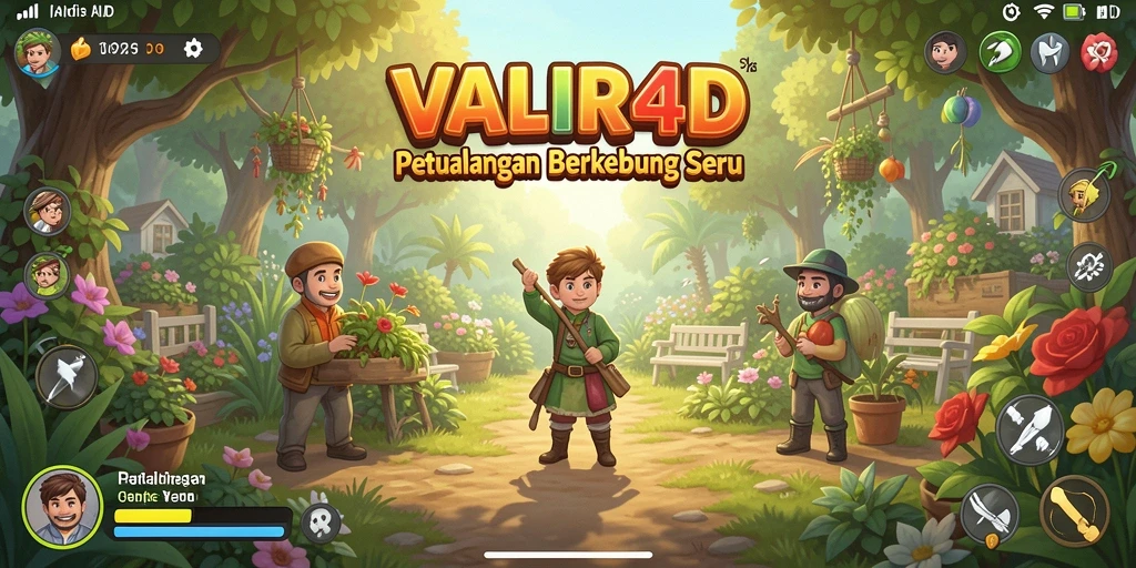 Screenshot VALIR4D menunjukkan gameplay berkebun yang menarik dan interaktif.