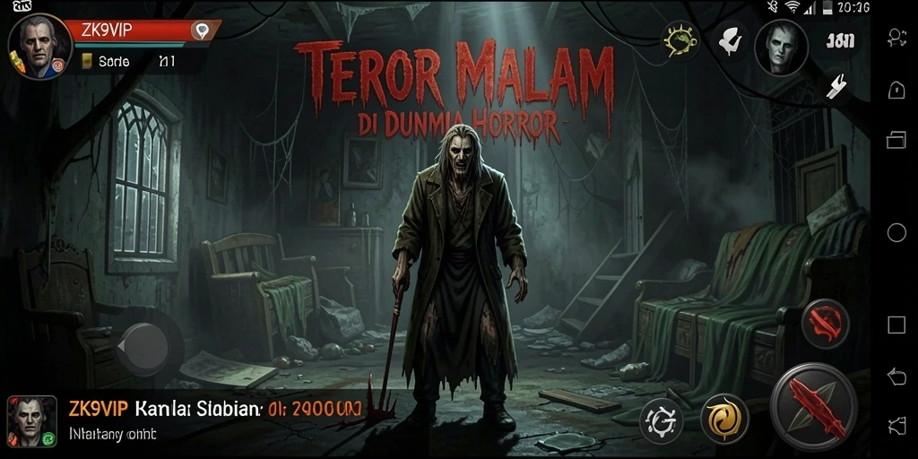 Gameplay ZK9VIP dengan suasana horror yang menegangkan.